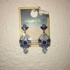 Never worn Blue statement earrings